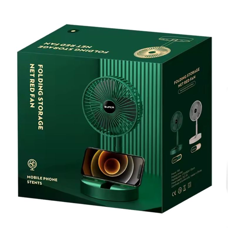 GENERICO - Mini ventilador de escritorio USB con 3 velocidades 270 Grados.