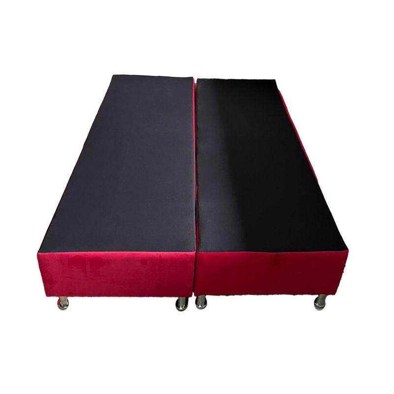 MUEBLES HVM - Base HVM 2 Plazas BD Felpa Rojo