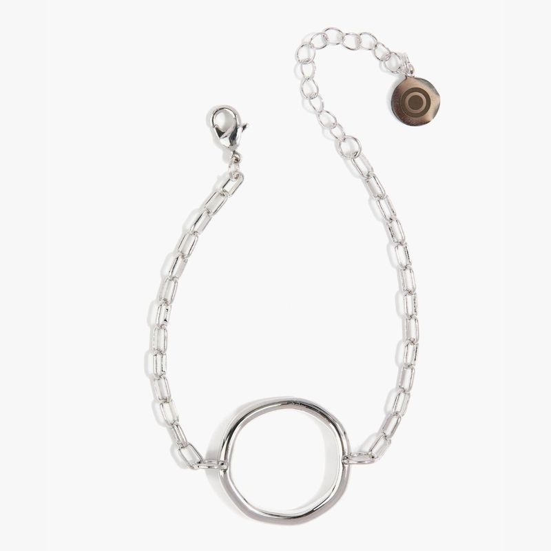 LOUNGE - Pulsera Mujer Maxi Círculo Plateado