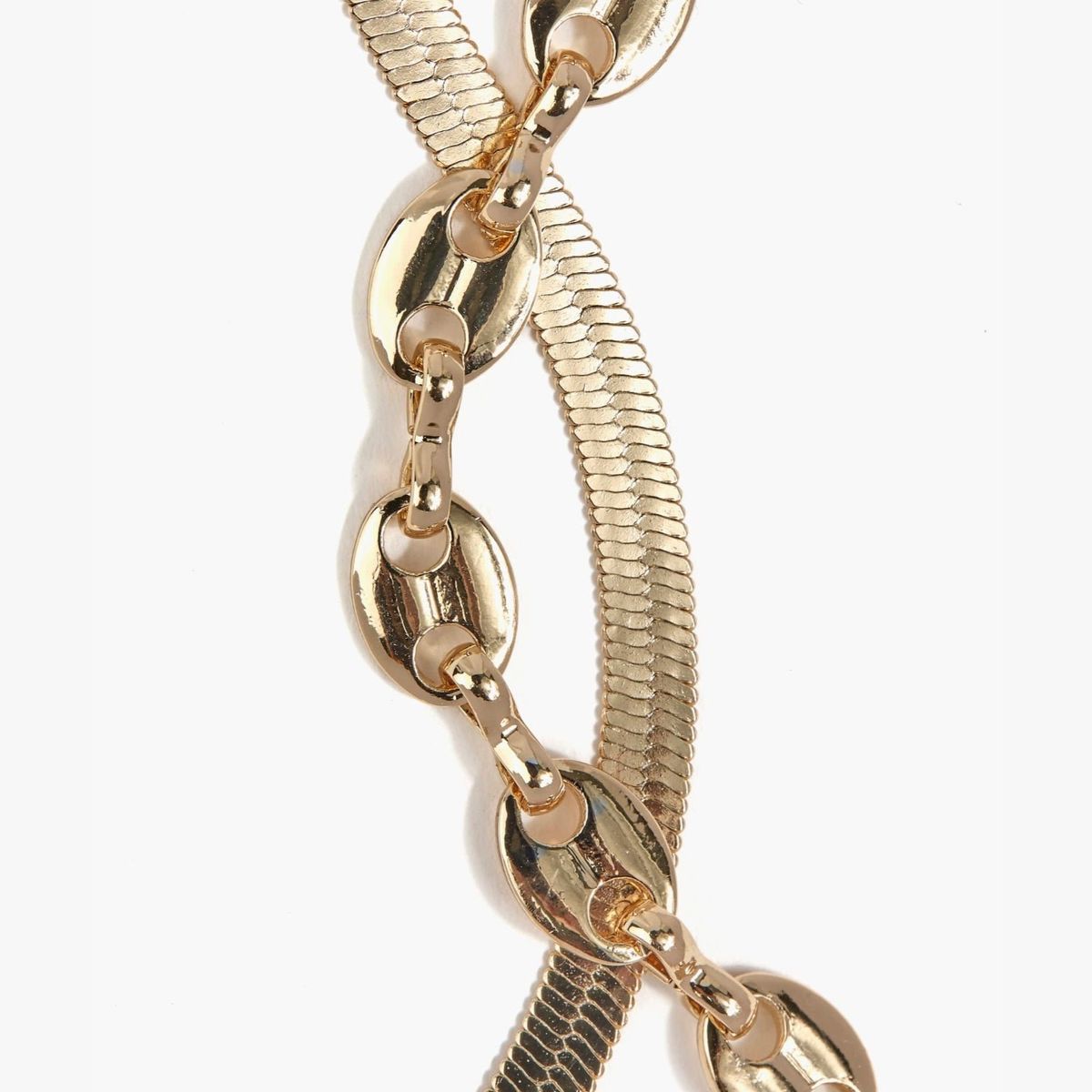 LOUNGE - Set Pulseras Mujer Chapitas Dorado