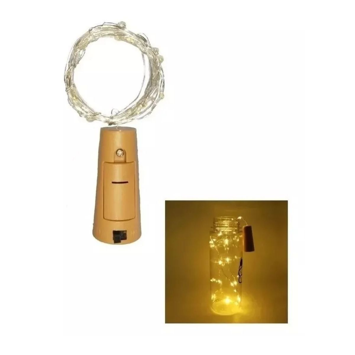 GENERICO - Luces Corcho Hada Alambre 10 Led Decoracion Calidas.