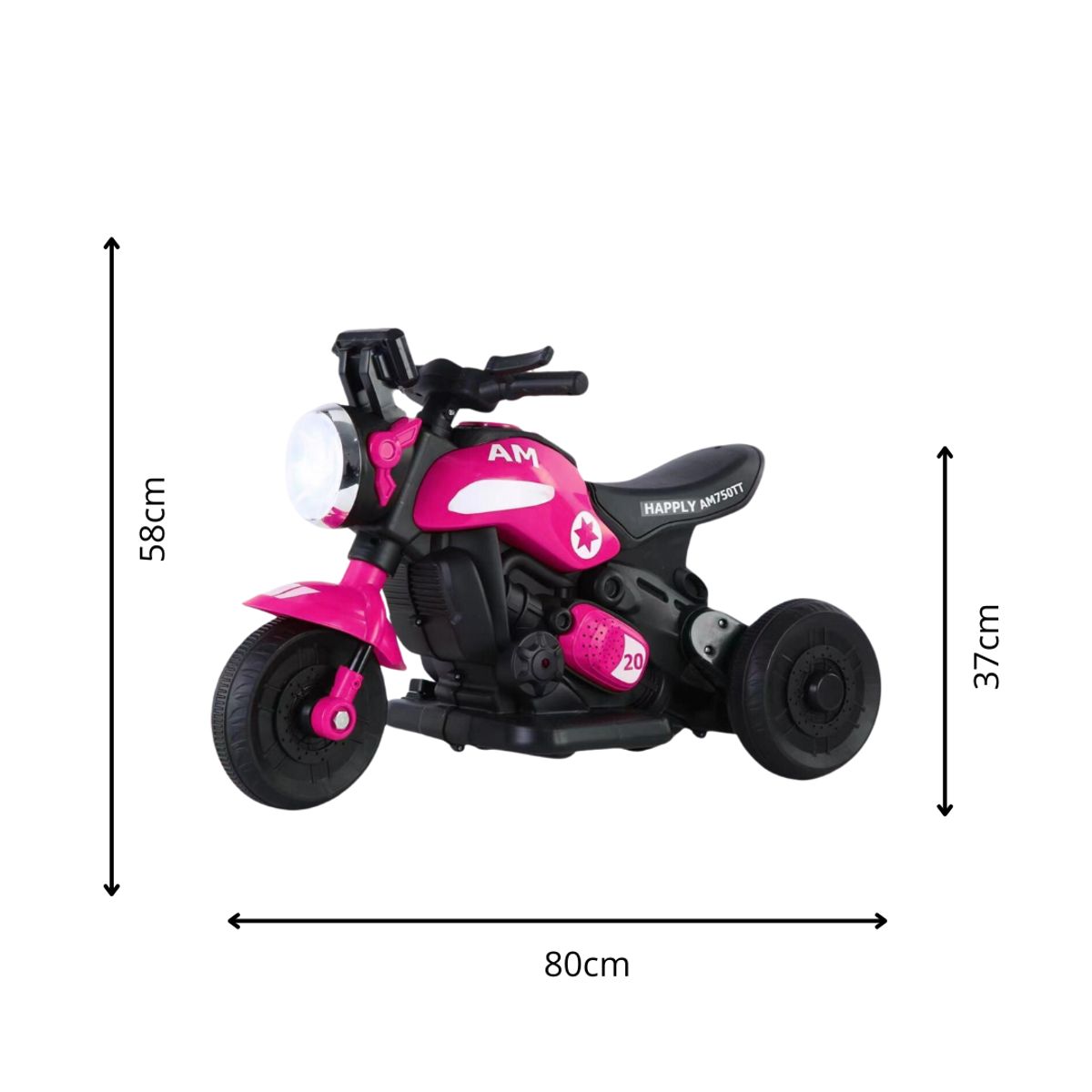 GENERICO - Moto a Bateria Infantil 3 Ruedas Para Niños