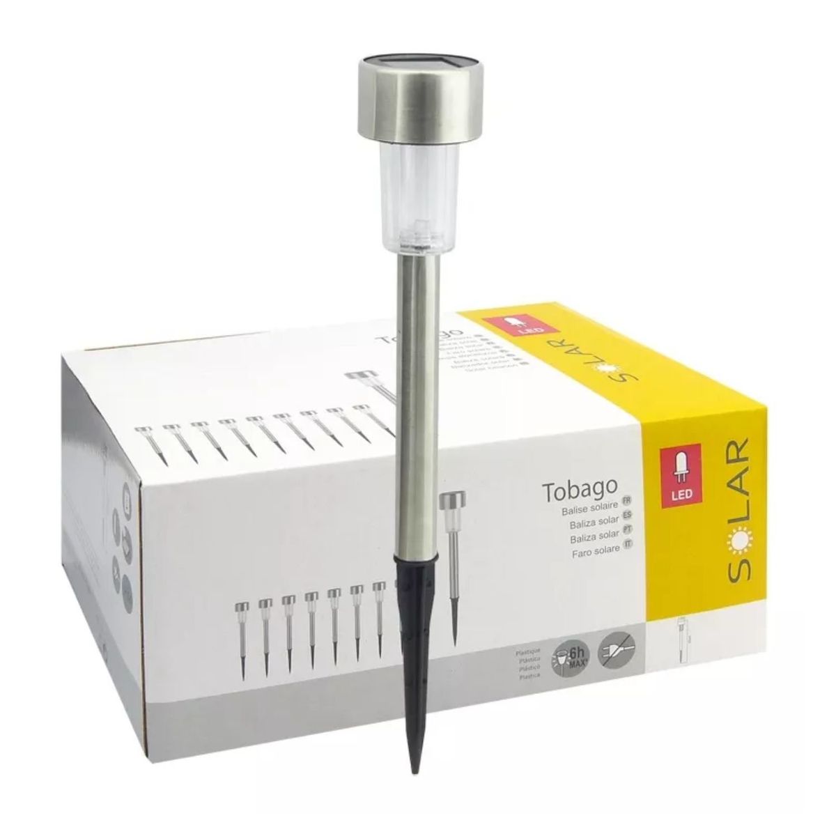 GENERICO - Set 10 Estacas LED Solar Tobago, 4,5Cm X 30Cm..