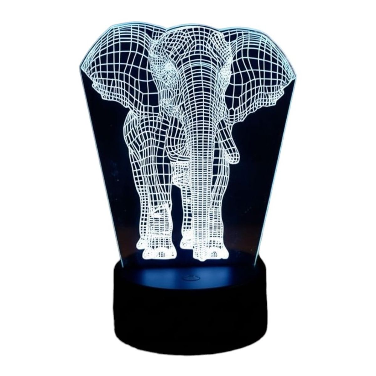 GENERICO - Lampara ilusión 3D Elefante De 7 Colores