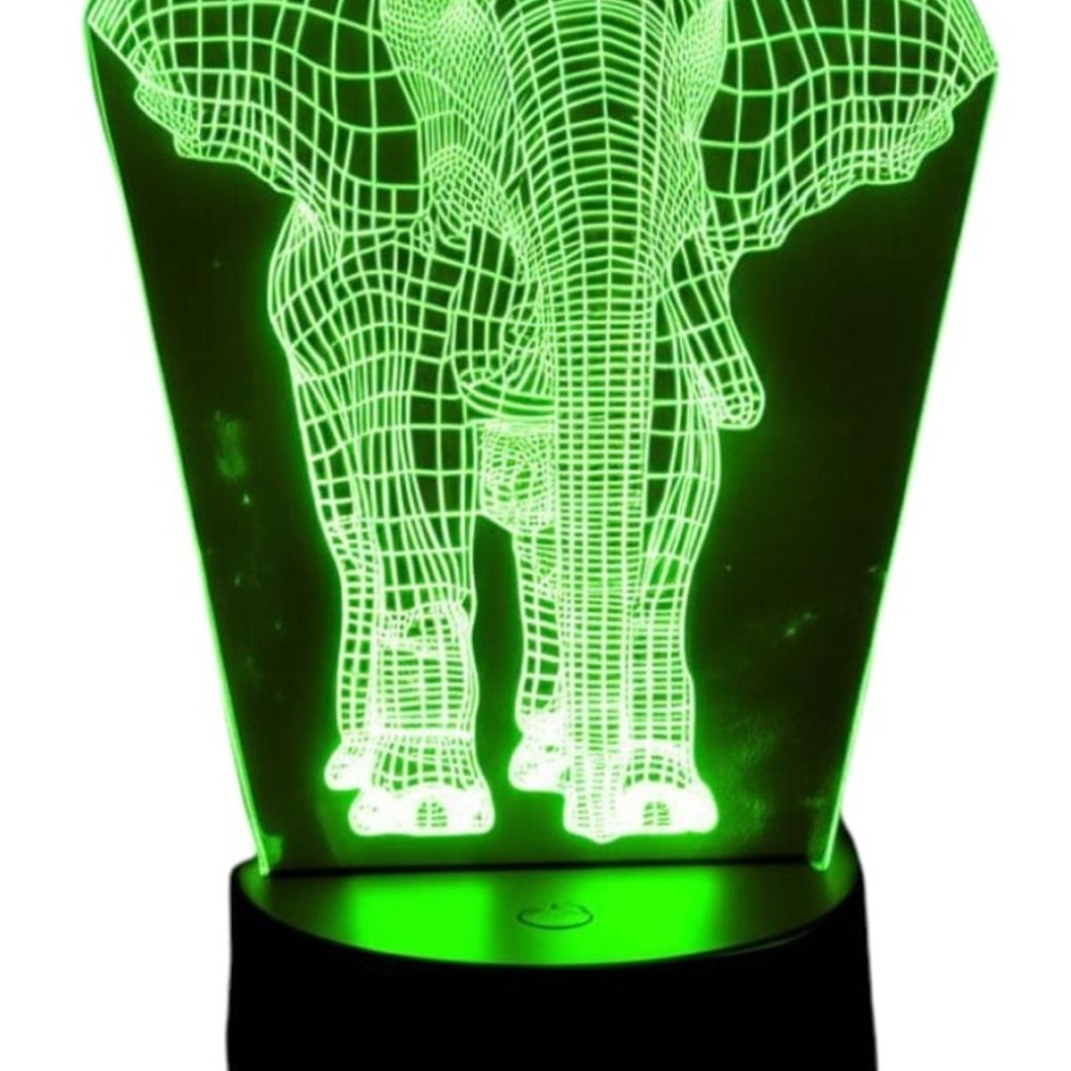 GENERICO - Lampara ilusión 3D Elefante De 7 Colores