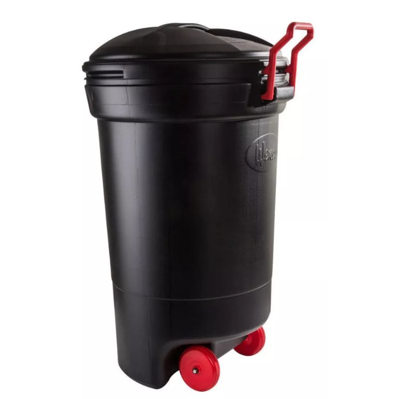 WENCO - Basurero 125 Litros Negro Con Ruedas