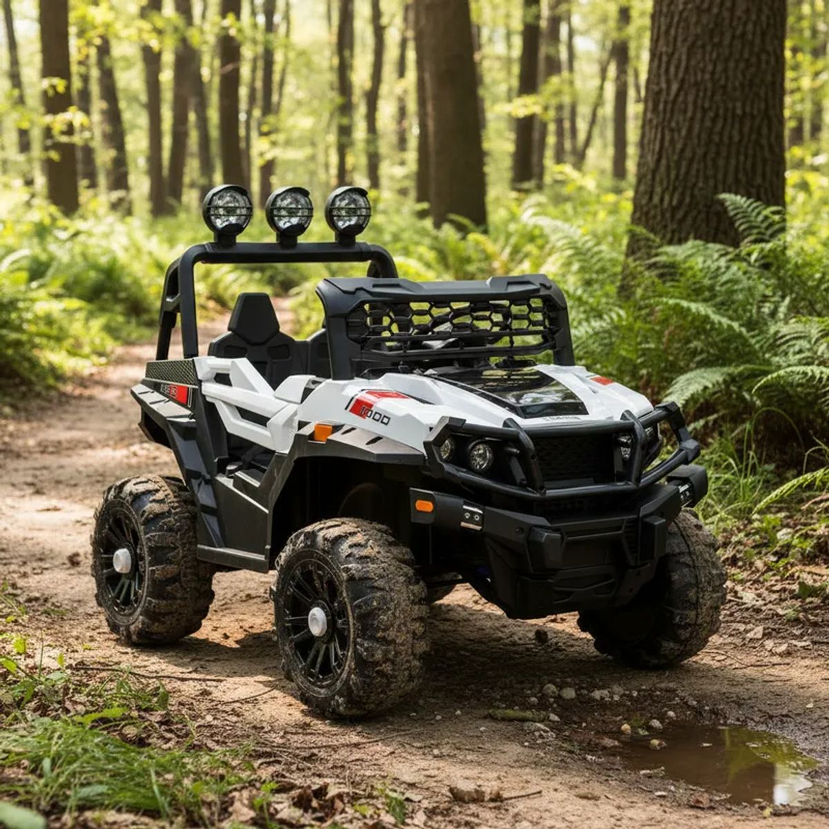 BEBESIT - Camioneta Eléctrica SUV todo terreno Explorer Blanco Bebesit