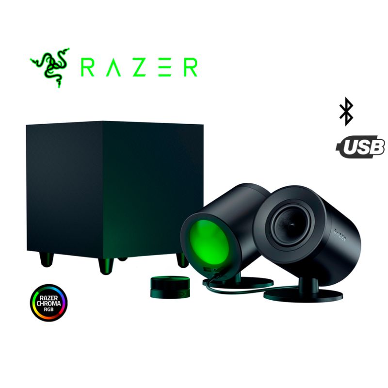 RAZER - Parlantes Gamer 2.1 - Razer Nommo V2 - 30 W - Bluetooth - Black