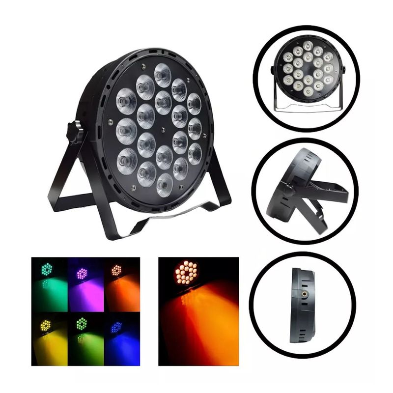 GENERICO - Foco Luces Par 60 LED RGB Showtech Fiesta Luces Disco