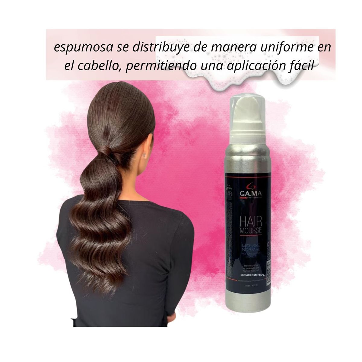 GAMA - Mousse Normal Gama Italy 125ml Define Fija el Peinado en Forma Natural