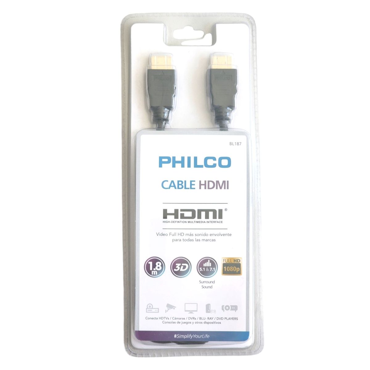 PHILCO - Cable Hdmi 1 .8mts Philco Full HD v14