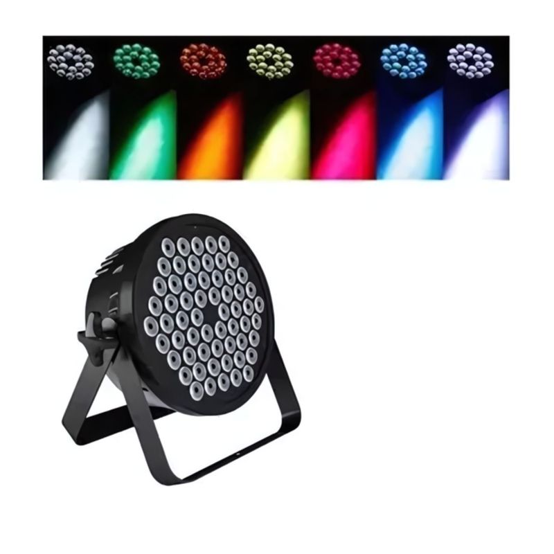 GENERICO - Foco Grande Luces Par 60 LED RGB Monocromática Luces Disco