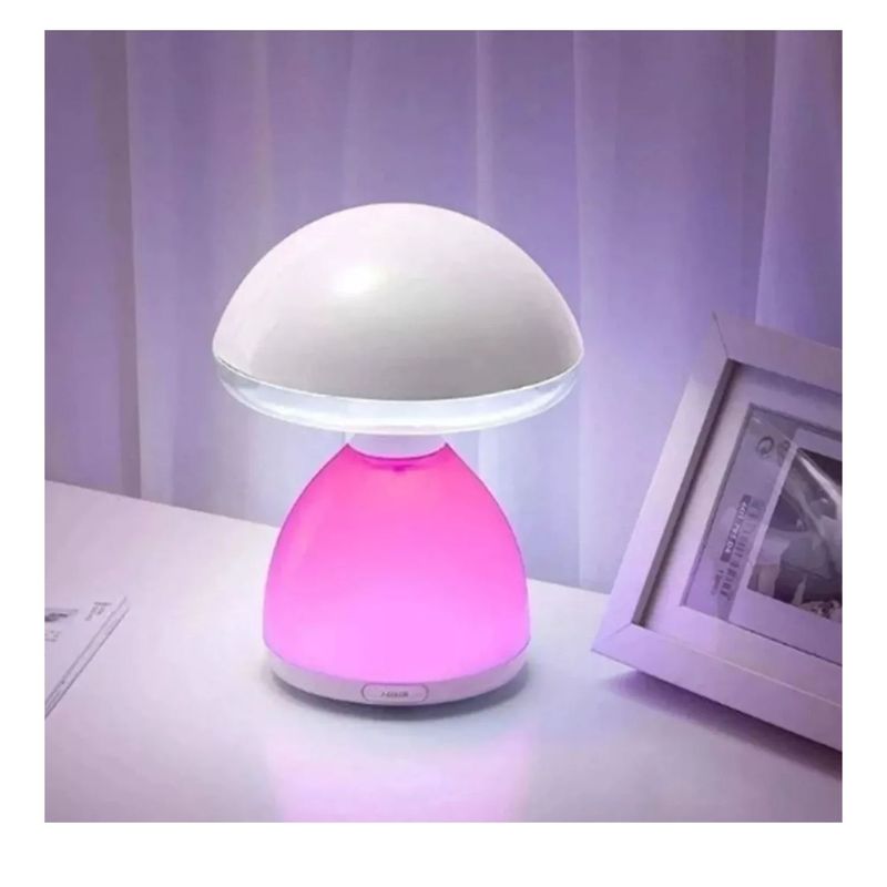 GENERICO - Velador Led Touch Lampara Hongo Usb Inalambrica Luz Rgb