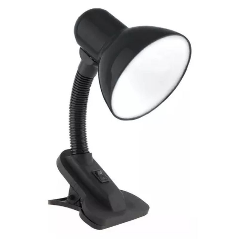 GENERICO - Lámpara Escritorio Led Flexible Direccional Clip Luz Led Negro