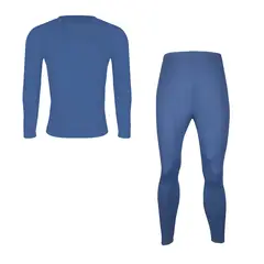ANDESLAND OUTDOOR APPAREL - Conjunto Primera Capa Dryfit Microperforado Azul Hombre