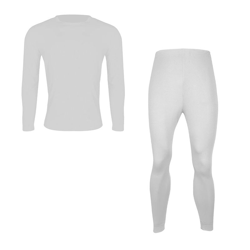 ANDESLAND OUTDOOR APPAREL - Conjunto Dry Fit Microperforado Primera Capa Sechurano Blanco Hombre
