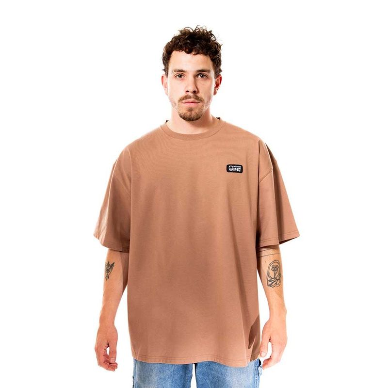 SPITFIRE - Polera Manga Corta Café Genderless Spitfire