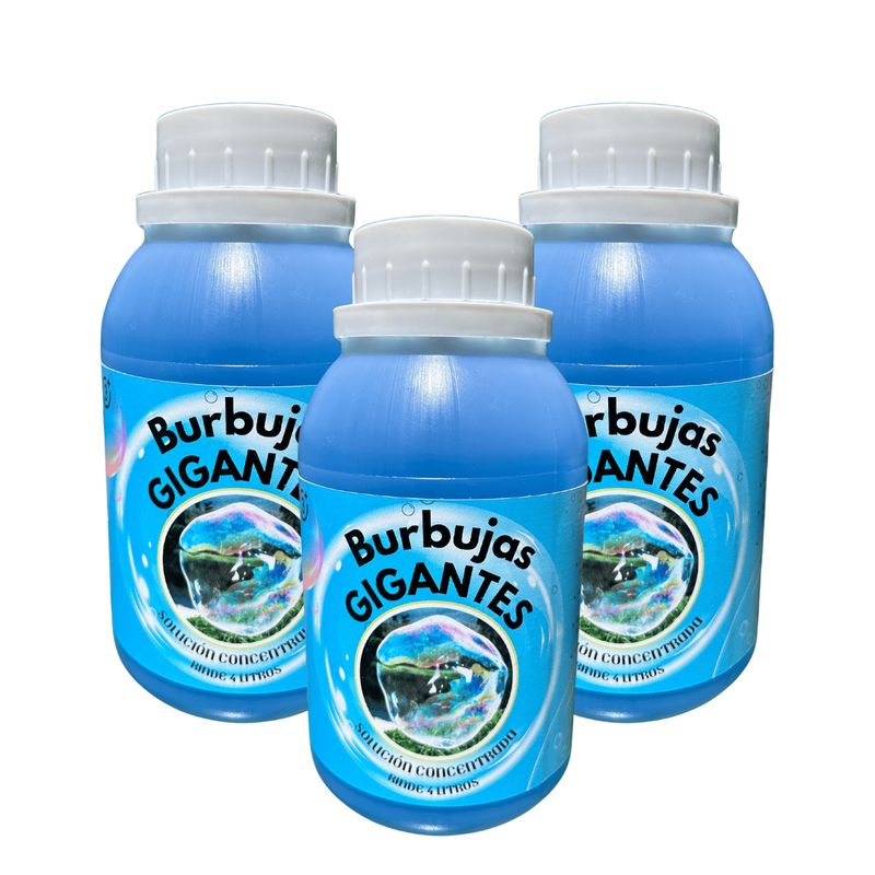 GENERICO - Burbujas Gigantes Solución Concentrada 430ml x3 Pack Trío