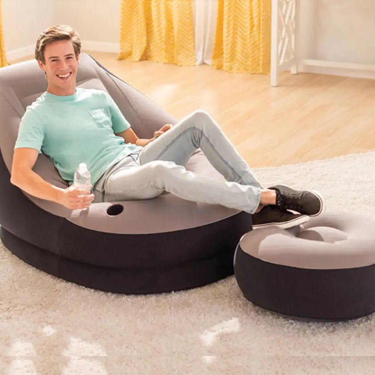 LIVE SPORT - SILLON INFLABLE RELAX +POSA PIES