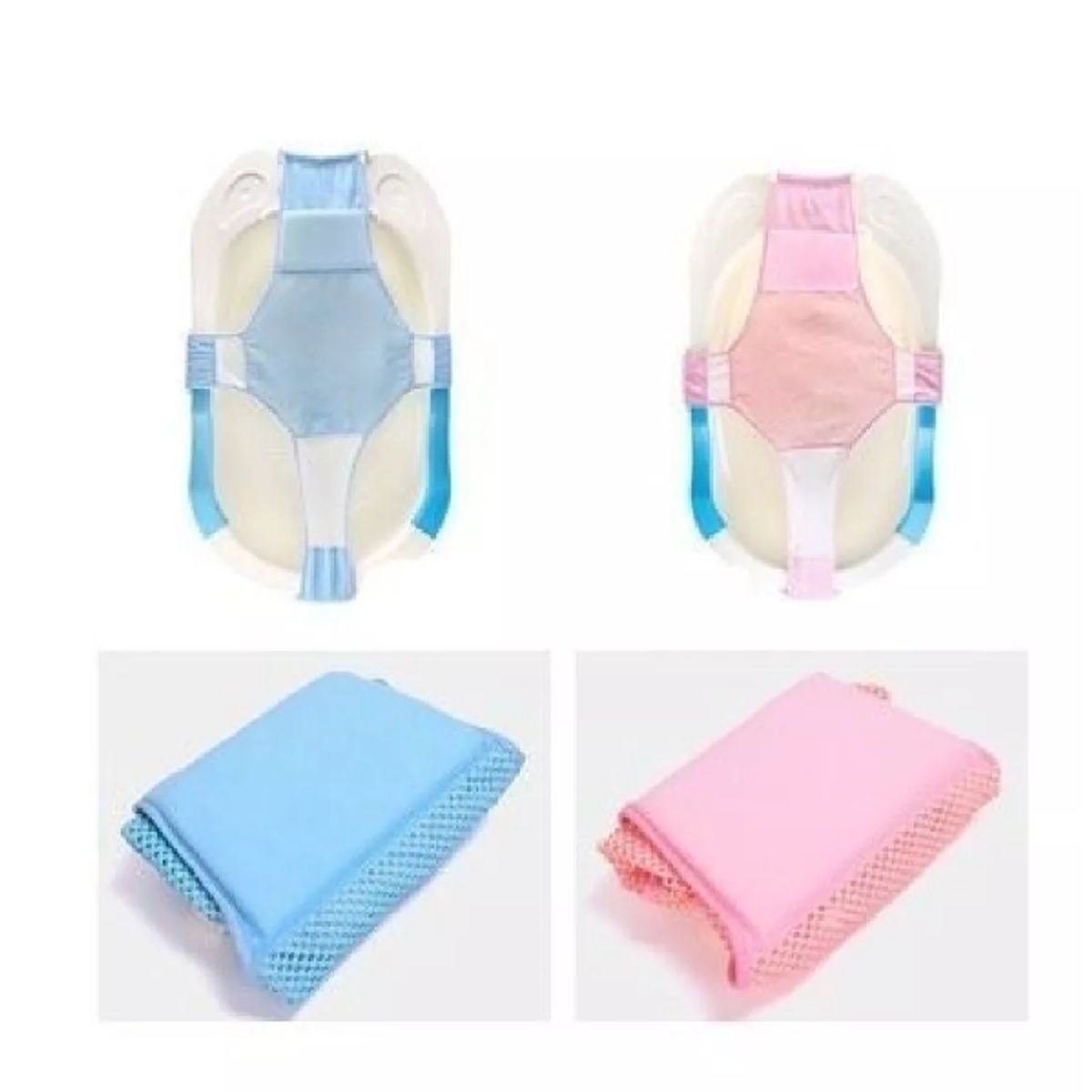 GENERICO - Malla Hamaca Para Bañera Tina De Bebe 4 Puntas rosa