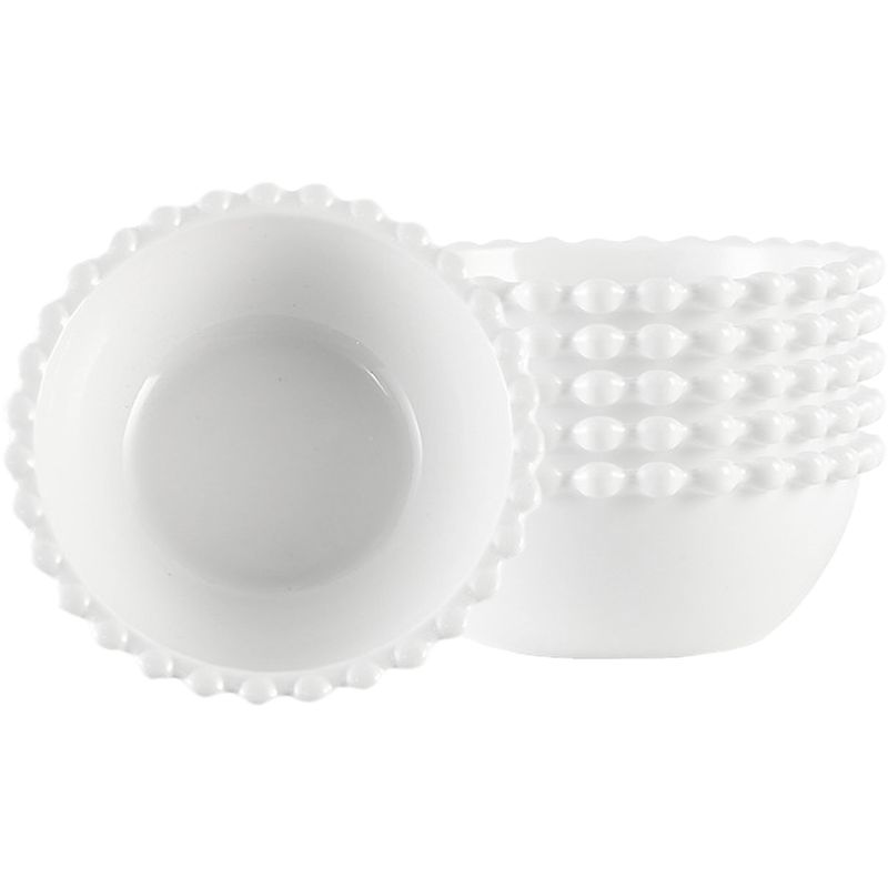 GENERICO - Tazón Bowl De Cerámica Cuenco Borde Con Puntos 15cm X6