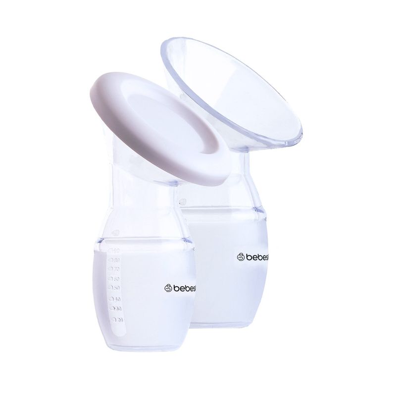 BEBESIT - Extractor Recolector de Leche Manual Silicona 2 uni Bebesit