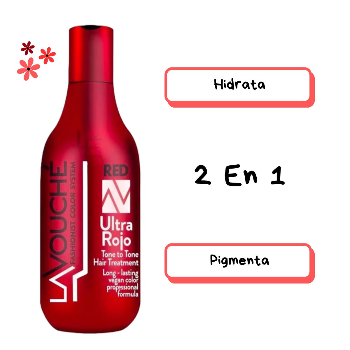 GENERICO - Tratamiento Intensificador Ultra Rojo 300ml Lavouche  Suavidad Brillo