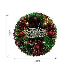 GENERICO - Corona Navideña Guirnalda Para Puertas Decoración Navidad