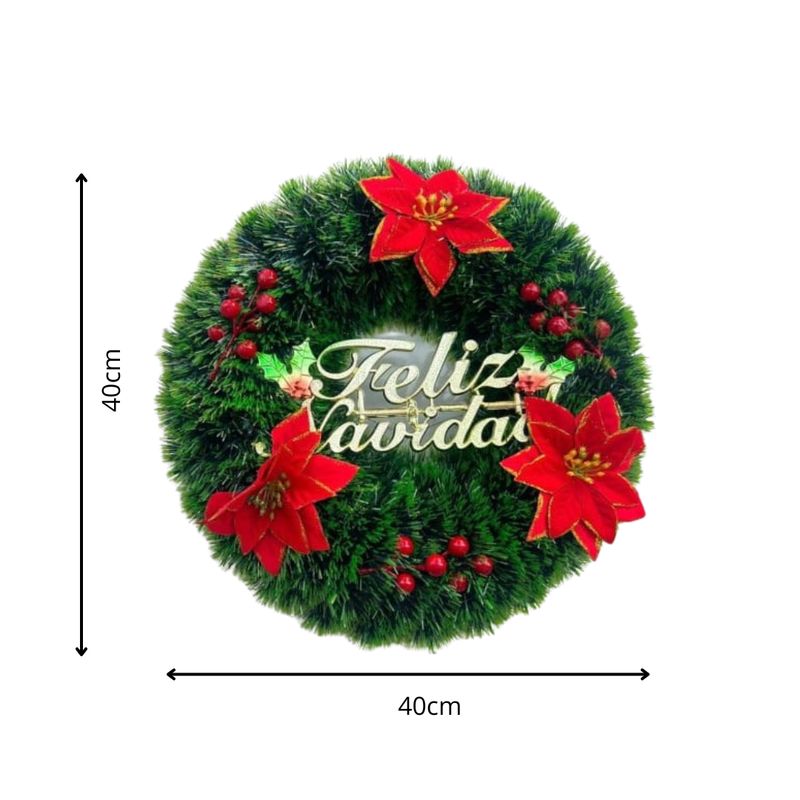 GENERICO - Corona Navideña Guirnalda Para Puertas Decoración Navidad