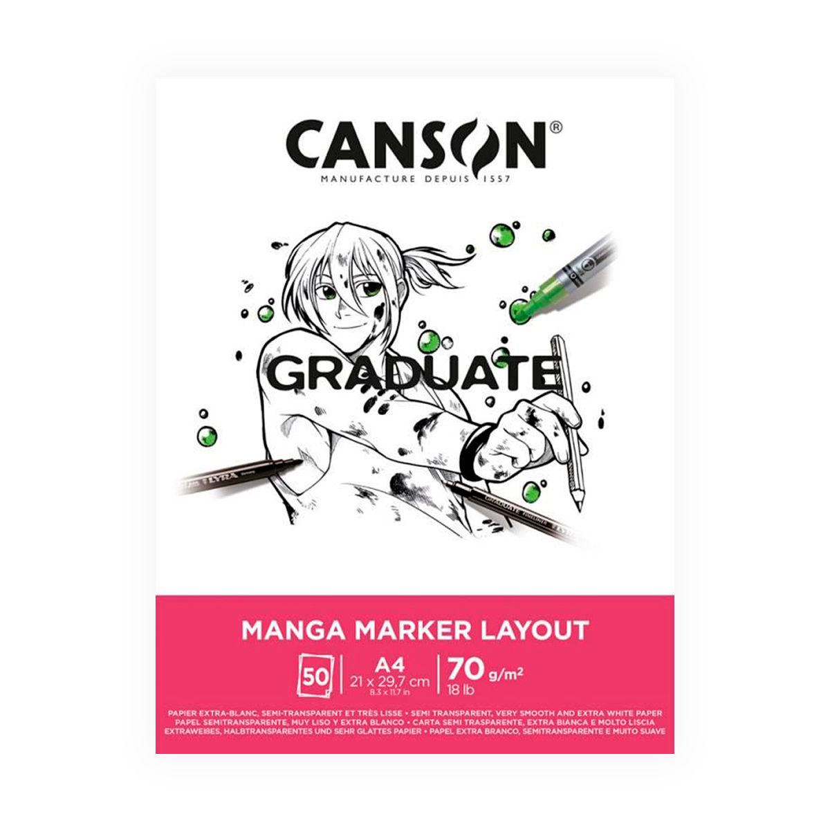 CANSON - Canson Marker Pad Graduate A4 70gr 50hj