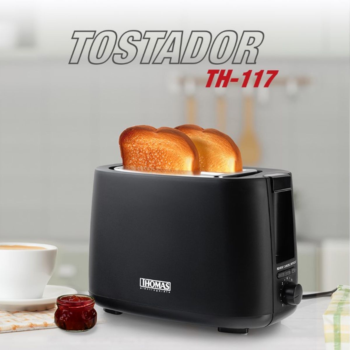 THOMAS - Tostador de Pan 2 rebanadas Thomas TH-117