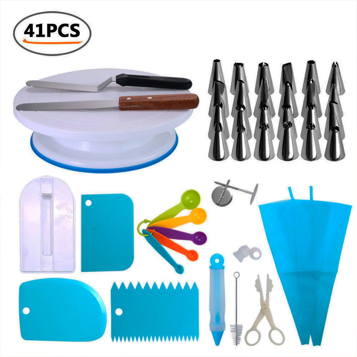 GENERICO - Kit Repostería Y Pastelería Boquillas Decoración 41 Pzas