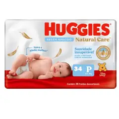 HUGGIES - Pañales Talla P Natural Care 68und
