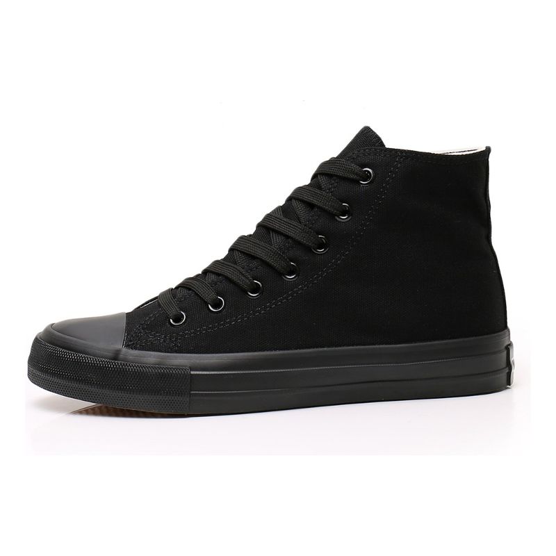 ZAPATOS Y ZAPATILLAS - Zapatilla Hombre Urbana De lona Casual Caña Alta Negra-7254