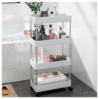 Estante Organizador de Baño 4 niveles Blanco