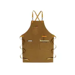 GENERICO - Pechera Delantar Barberia Peluqueria Bolsillo Beis