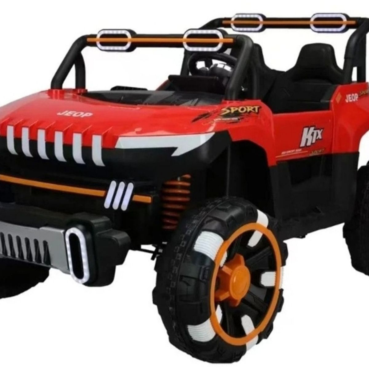 GENERICO - Jeep Electrico 4x4 Con Luces Led Para Niños Rojo