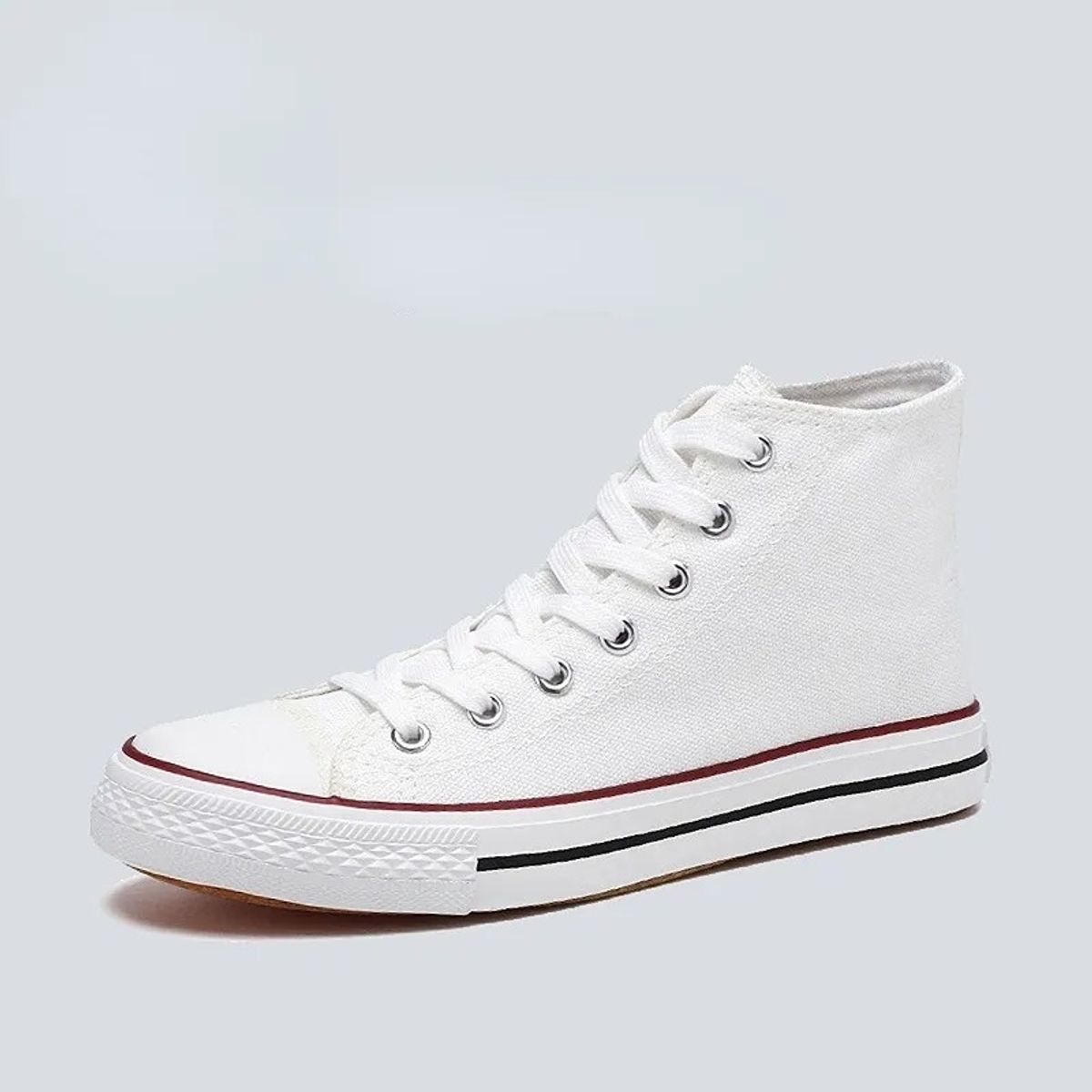 ZAPATOS Y ZAPATILLAS - Zapatilla Hombre Urbana De lona Casual Caña Alta Blanca-7253