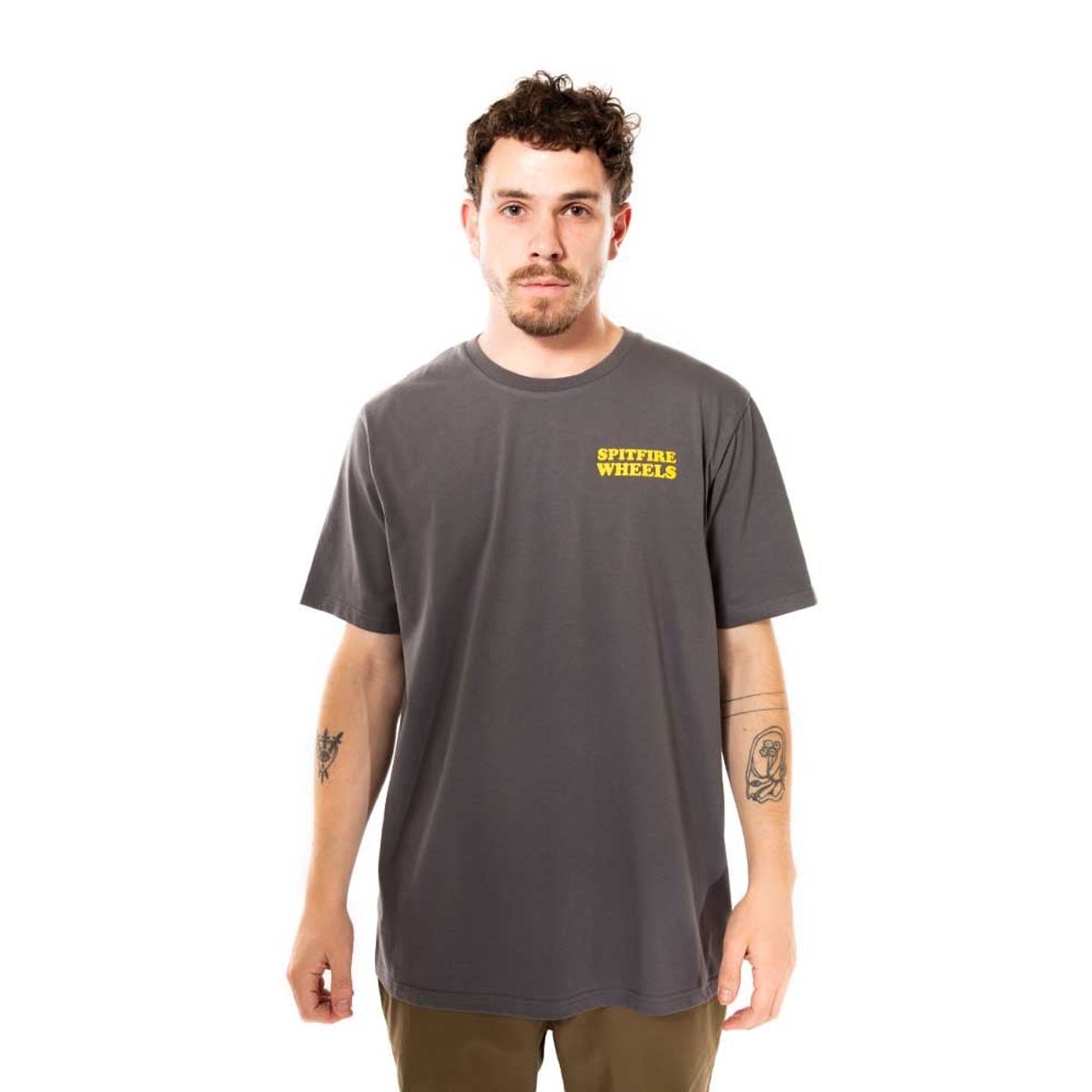 SPITFIRE - Polera Manga Corta Gris Oscuro Spitfire