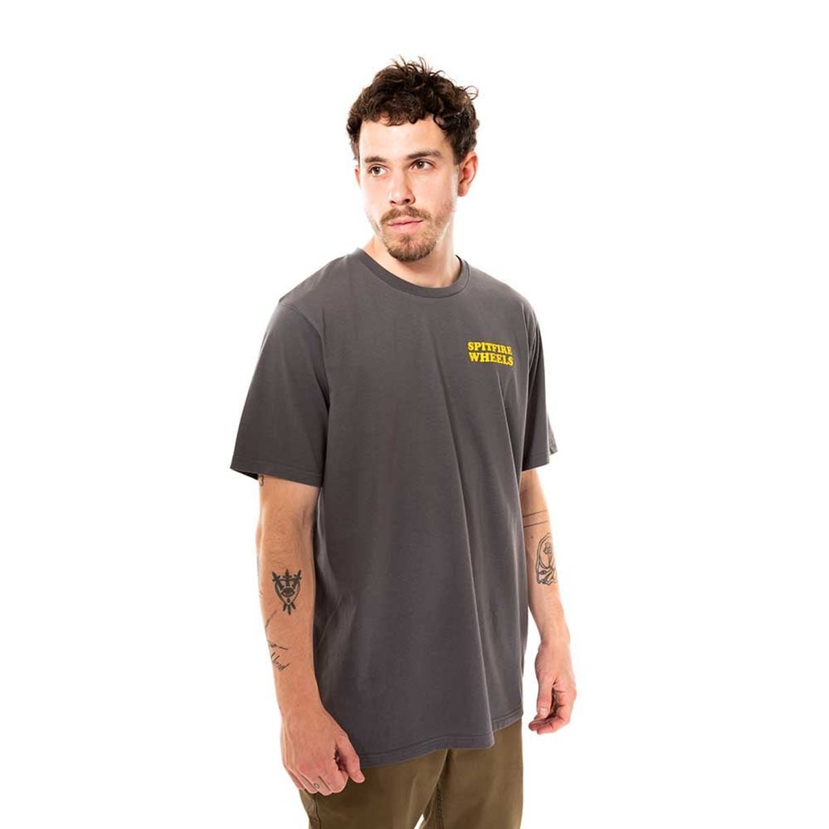 SPITFIRE - Polera Manga Corta Gris Oscuro Spitfire