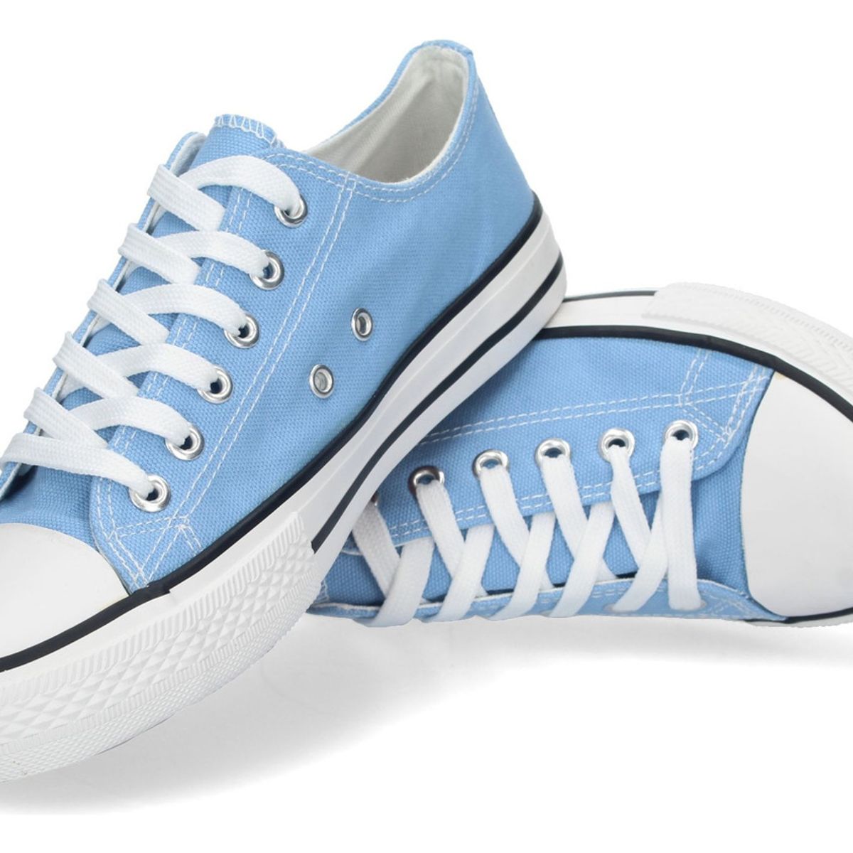 ZAPATOS Y ZAPATILLAS - Zapatilla Infantil De lona Urbana Casual Celeste 7198