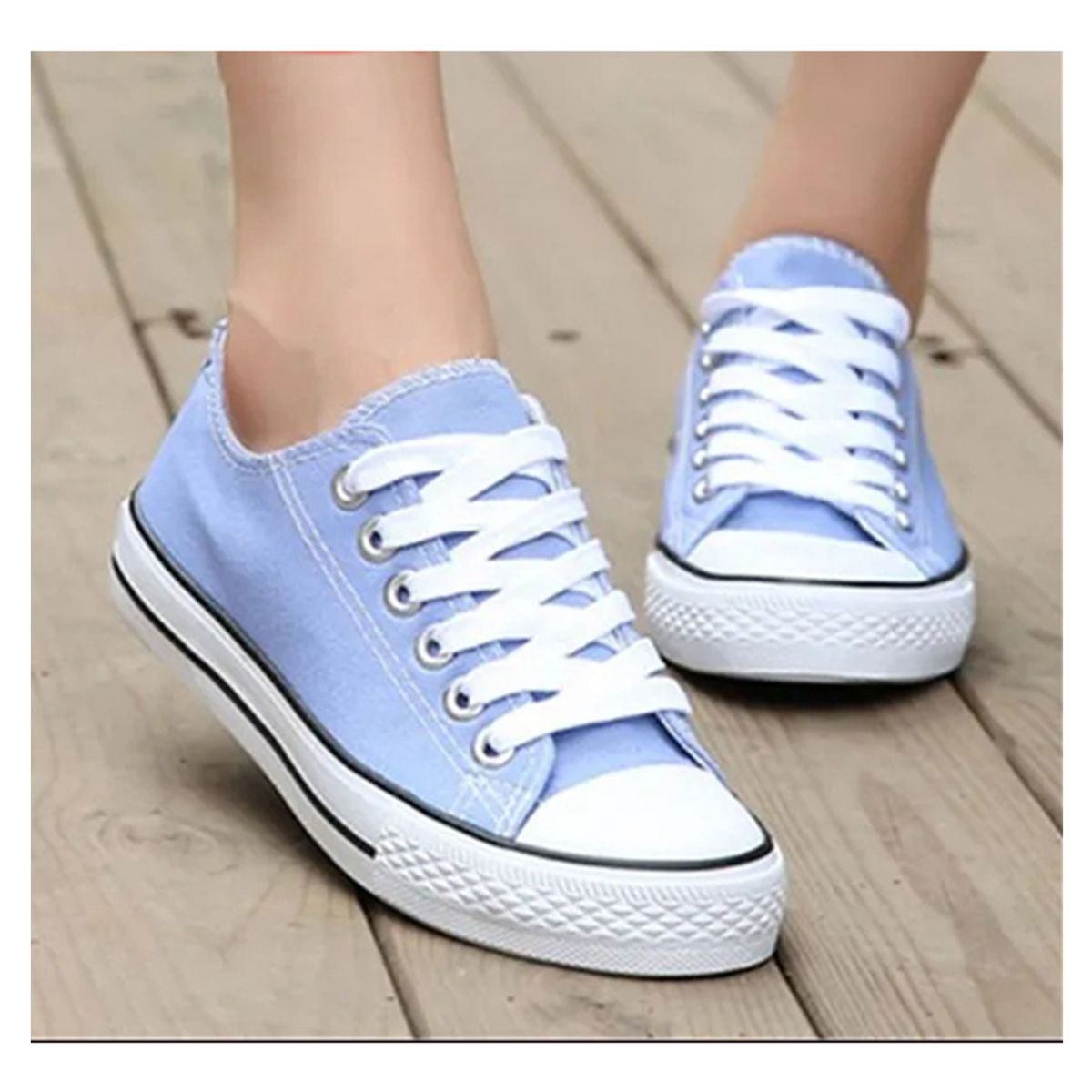 ZAPATOS Y ZAPATILLAS - Zapatilla Infantil De lona Urbana Casual Celeste 7198