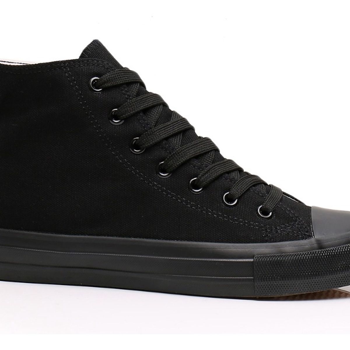 ZAPATOS Y ZAPATILLAS - Zapatilla Hombre Urbana De lona Casual Caña Alta Negra-7254