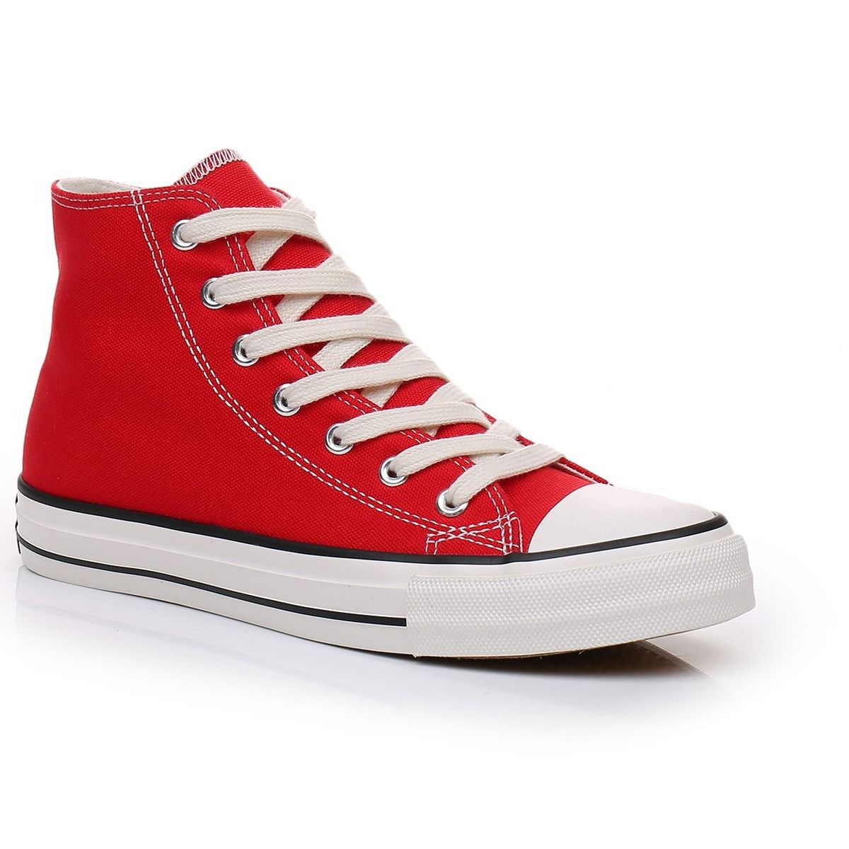 ZAPATOS Y ZAPATILLAS - Zapatilla Urbana De lona Casual Caña Alta Roja-7251