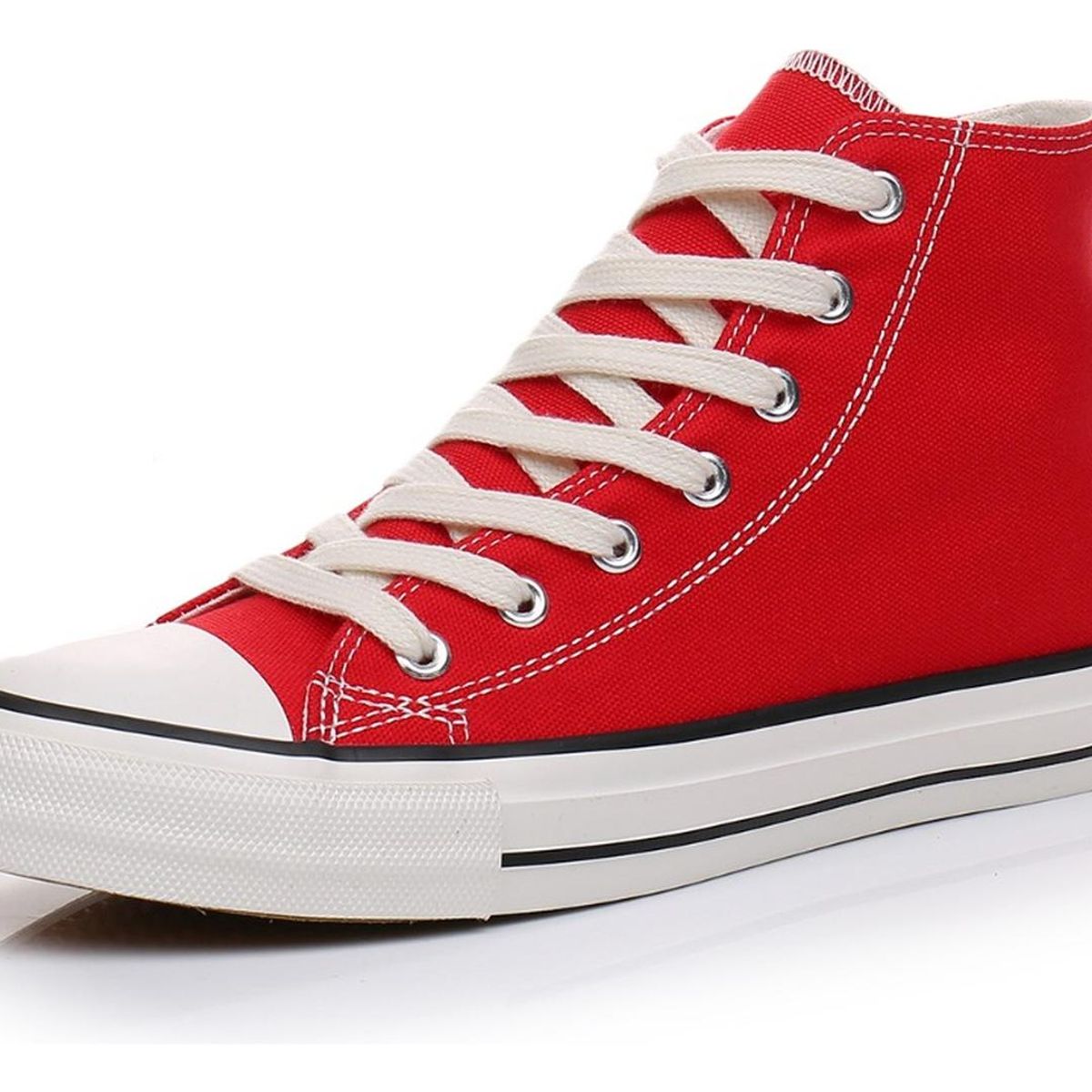 ZAPATOS Y ZAPATILLAS - Zapatilla Urbana De lona Casual Caña Alta Roja-7251