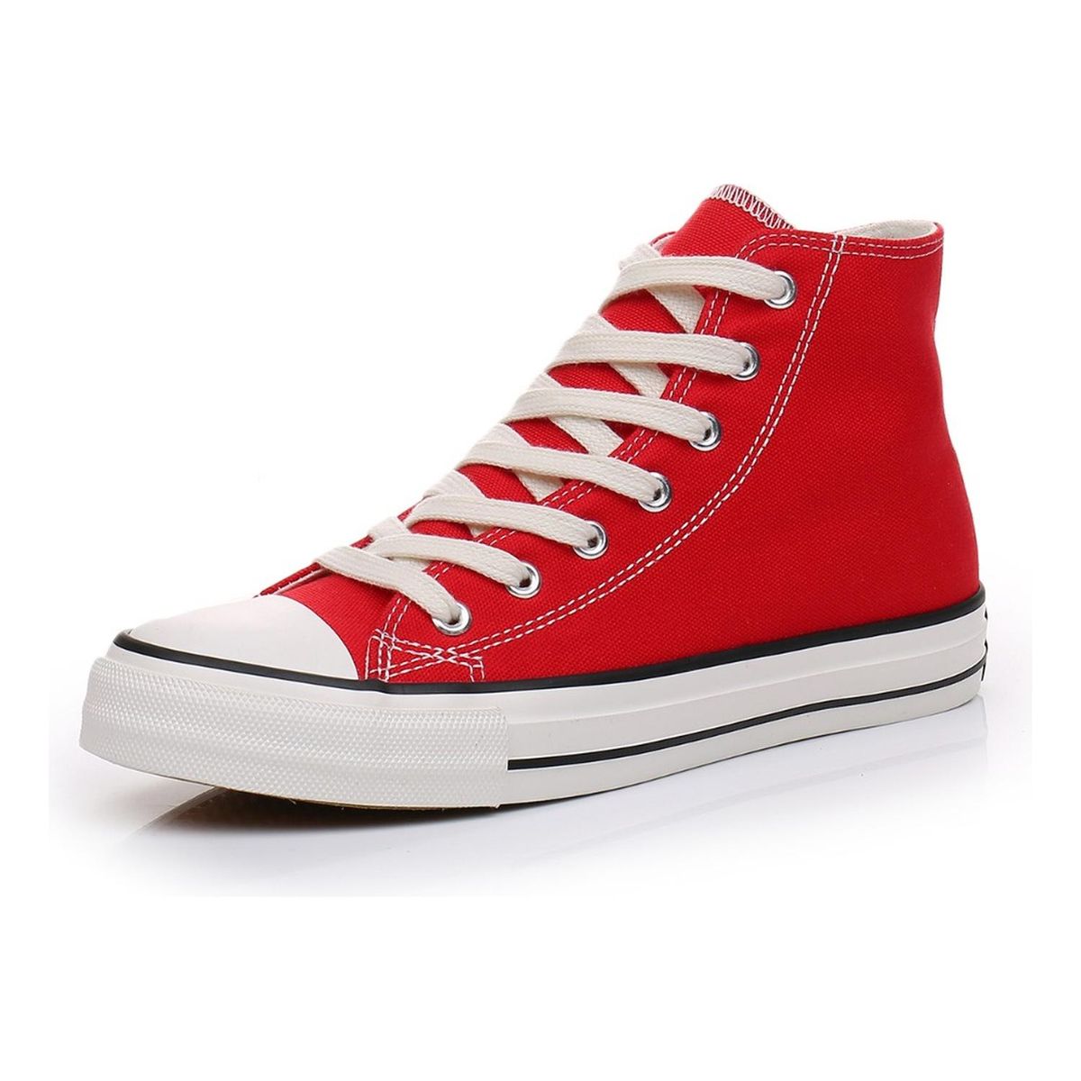 ZAPATOS Y ZAPATILLAS - Zapatilla Urbana De lona Casual Caña Alta Roja-7251