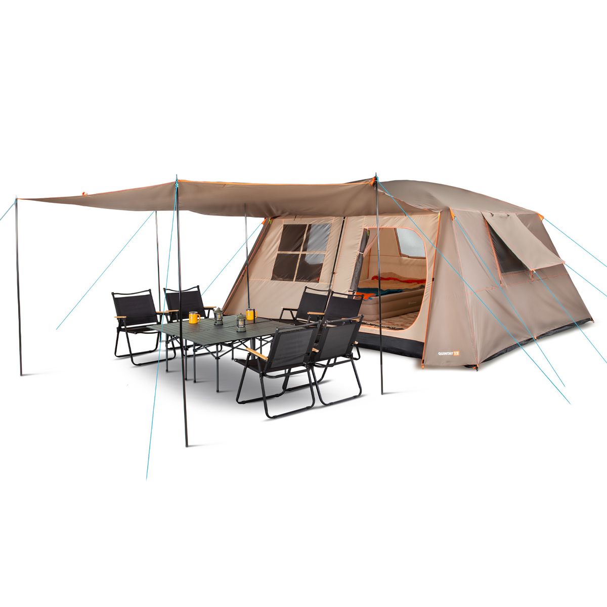 BOSSCAMP - Carpa Camping Quintay 12 Personas Bosscamp 3000 Mm Cubre Techo Largo Toldo Extendido