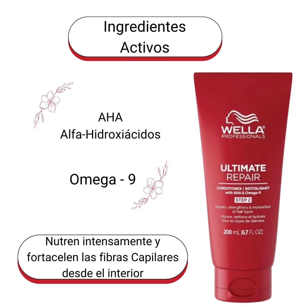 WELLA - Acondicionador Wella Ultimate Repair 200ml Paso 2 Repara Fortalece