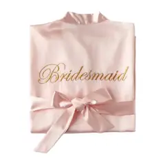 GENERICO - Bata novia satin bordada bridesmaid rosada matrimonio