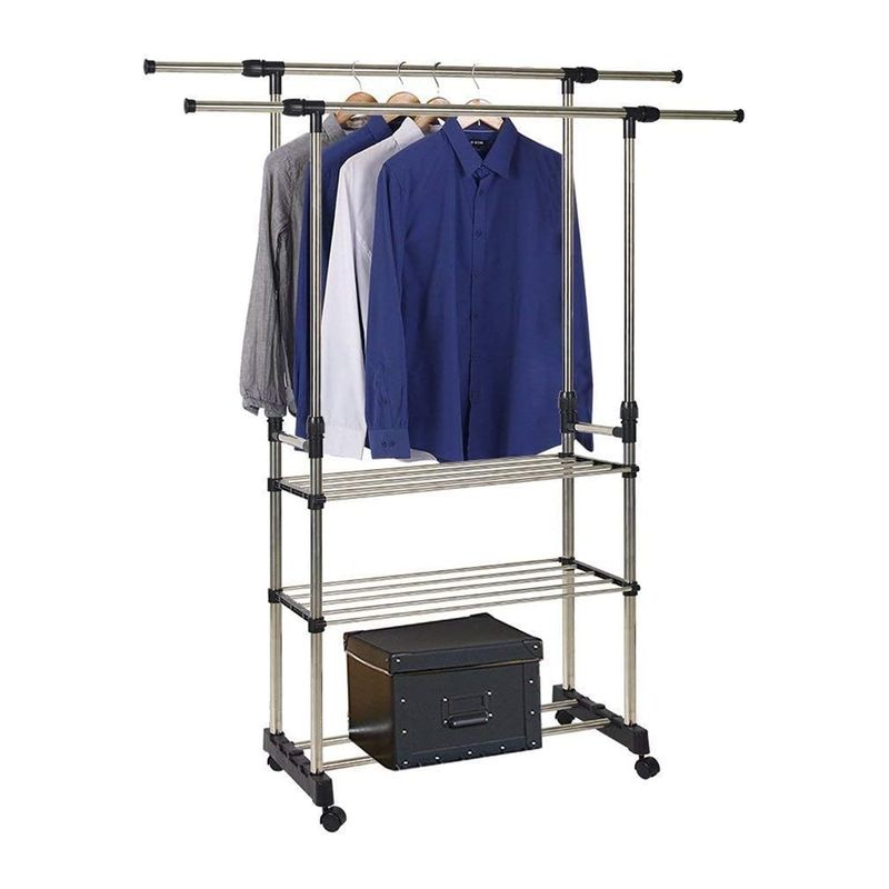 GENERICO - PERCHERO DOBLE COLGADOR DE ROPA HOMEMART